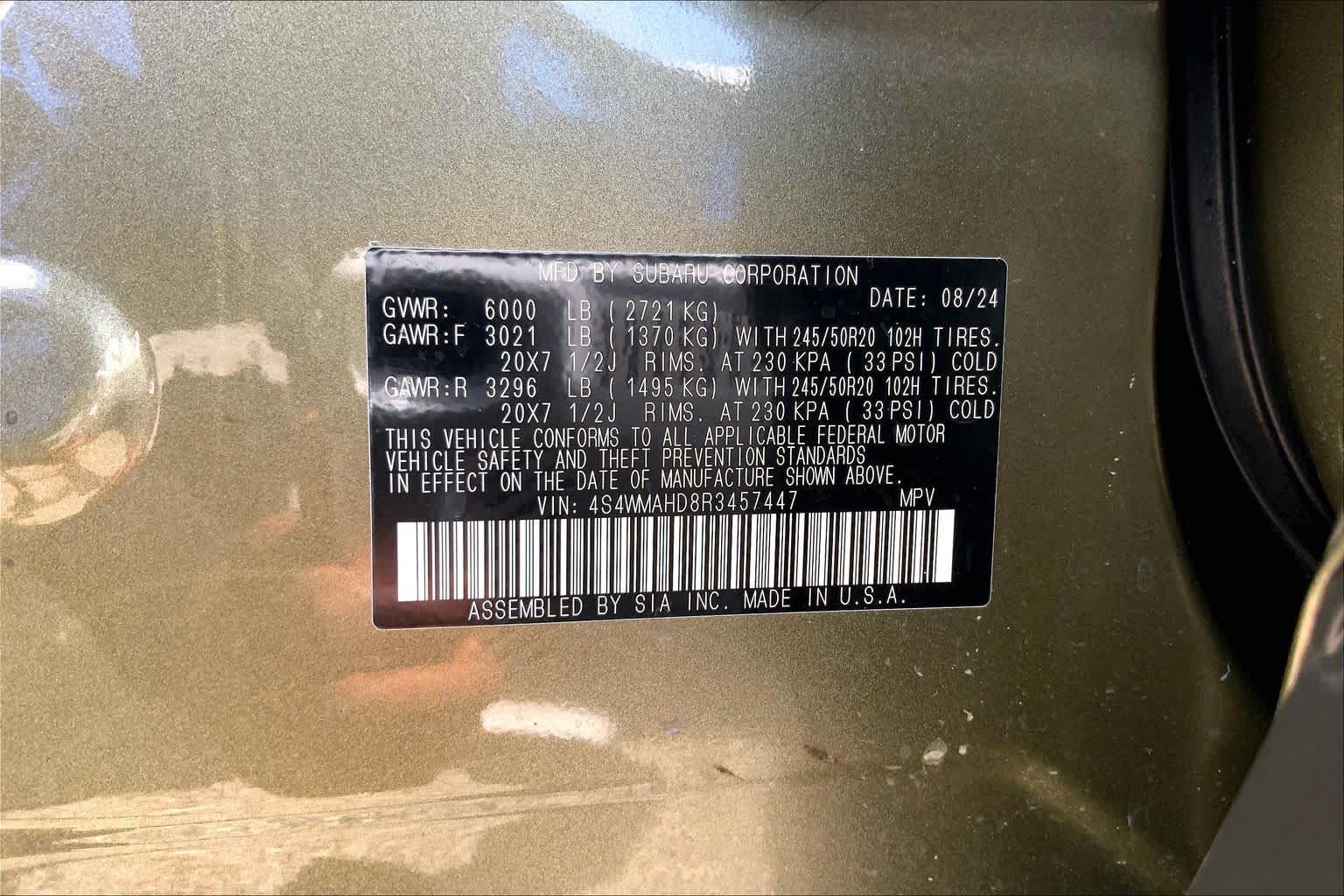 2024 Subaru Ascent Onyx Edition Autumn Green Metallic at AutoNation Chevrolet Gulf Fwy