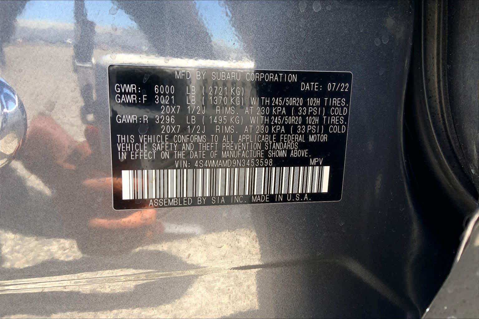 2022 Subaru Ascent Limited Magnetite Gray Metallic at Lexus of Clear Lake