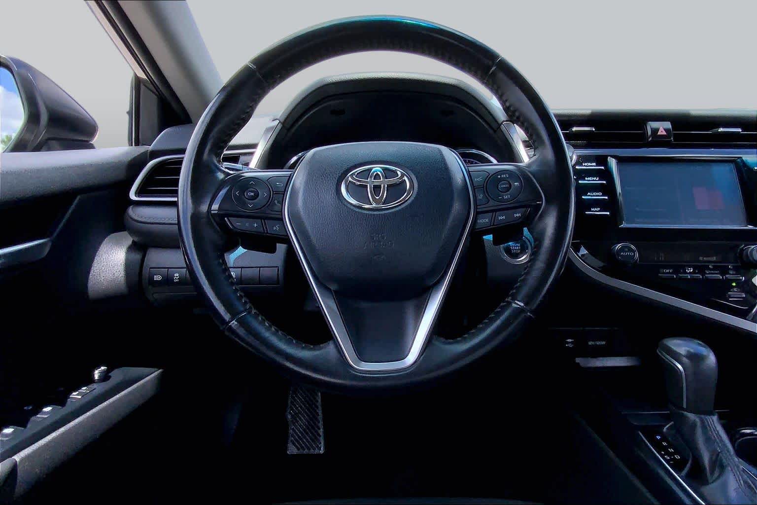 2019 Toyota Camry SE Predawn Gray Mica at Group 1 Toyota Southwest