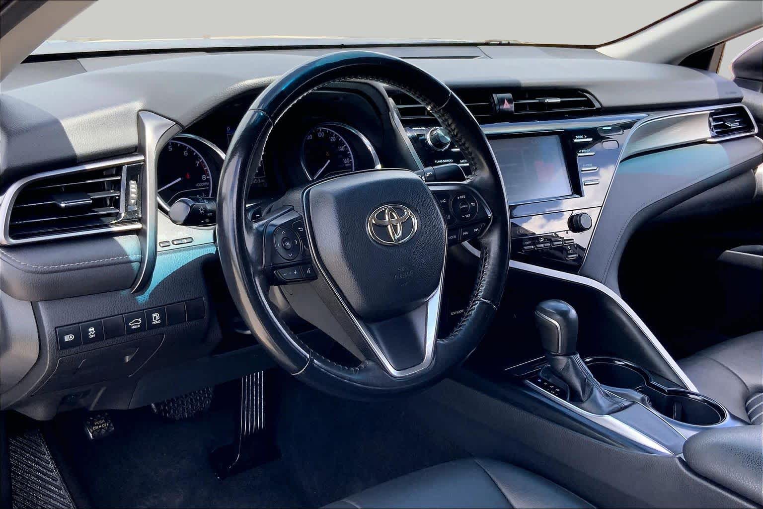 2019 Toyota Camry SE Predawn Gray Mica at Group 1 Toyota Southwest