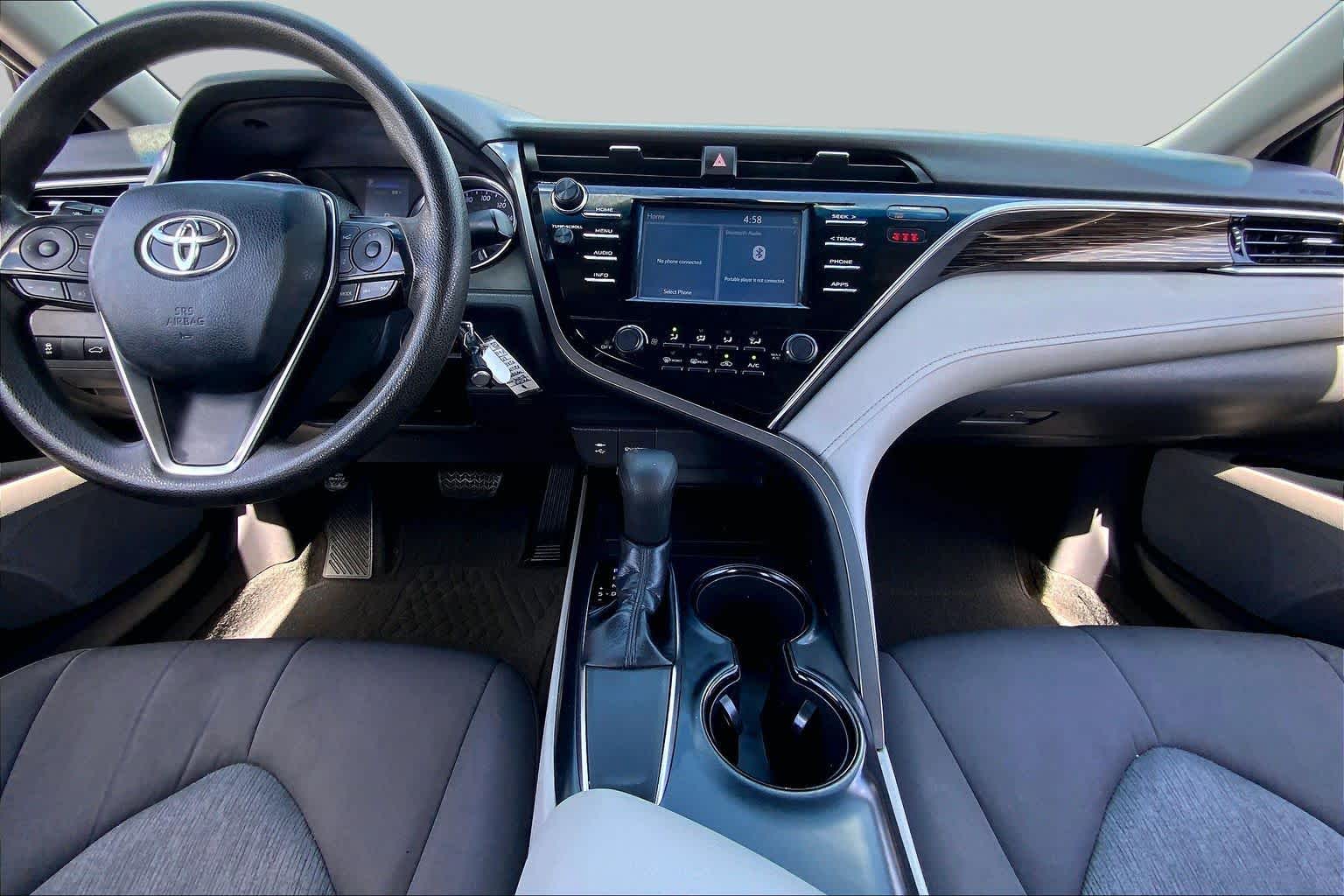 2018 Toyota Camry LE Super White at Tomball Chrysler Dodge Jeep Ram