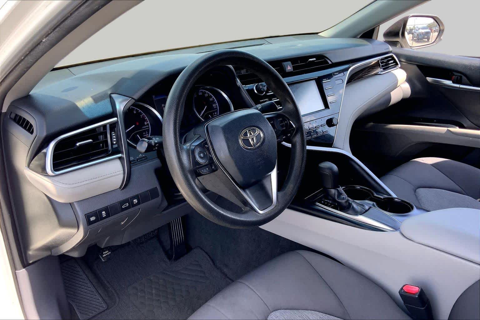 2018 Toyota Camry LE Super White at Tomball Chrysler Dodge Jeep Ram