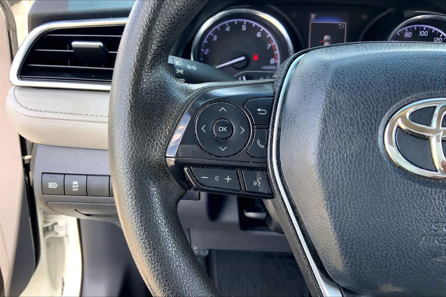 2018 Toyota Camry LE Super White at Tomball Chrysler Dodge Jeep Ram