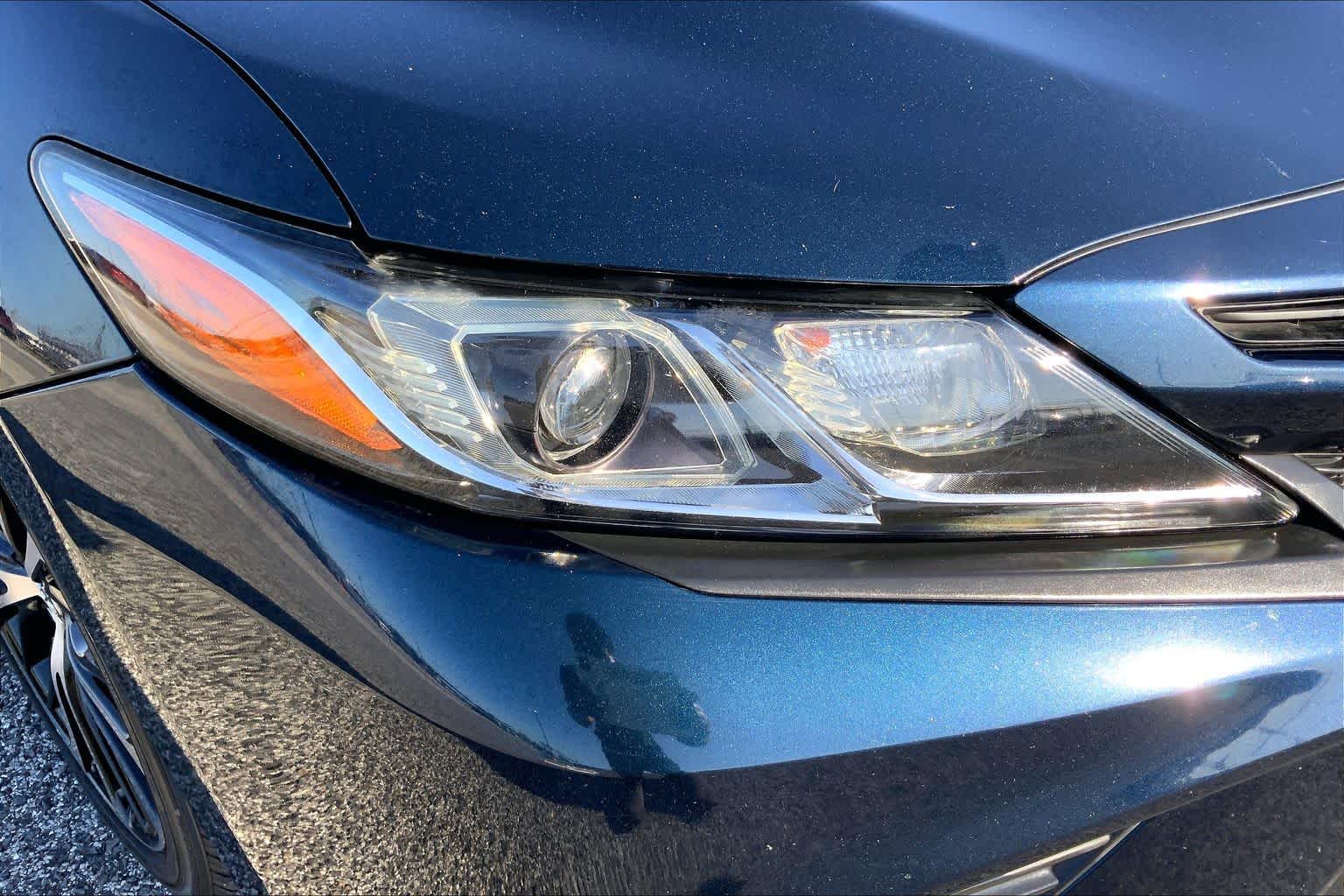 2018 Toyota Camry SE Galactic Aqua Mica at AutoNation Toyota Gulf Fwy