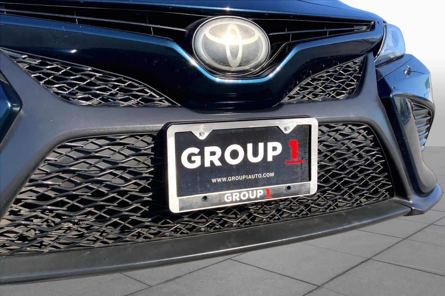 2018 Toyota Camry SE Galactic Aqua Mica at AutoNation Toyota Gulf Fwy
