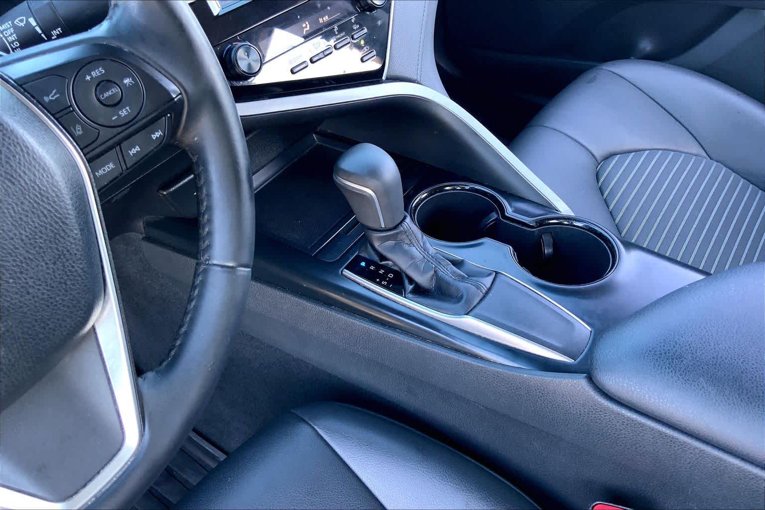 2018 Toyota Camry SE Galactic Aqua Mica at AutoNation Toyota Gulf Fwy