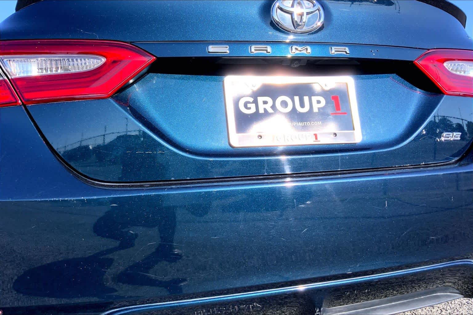 2018 Toyota Camry SE Galactic Aqua Mica at AutoNation Toyota Gulf Fwy