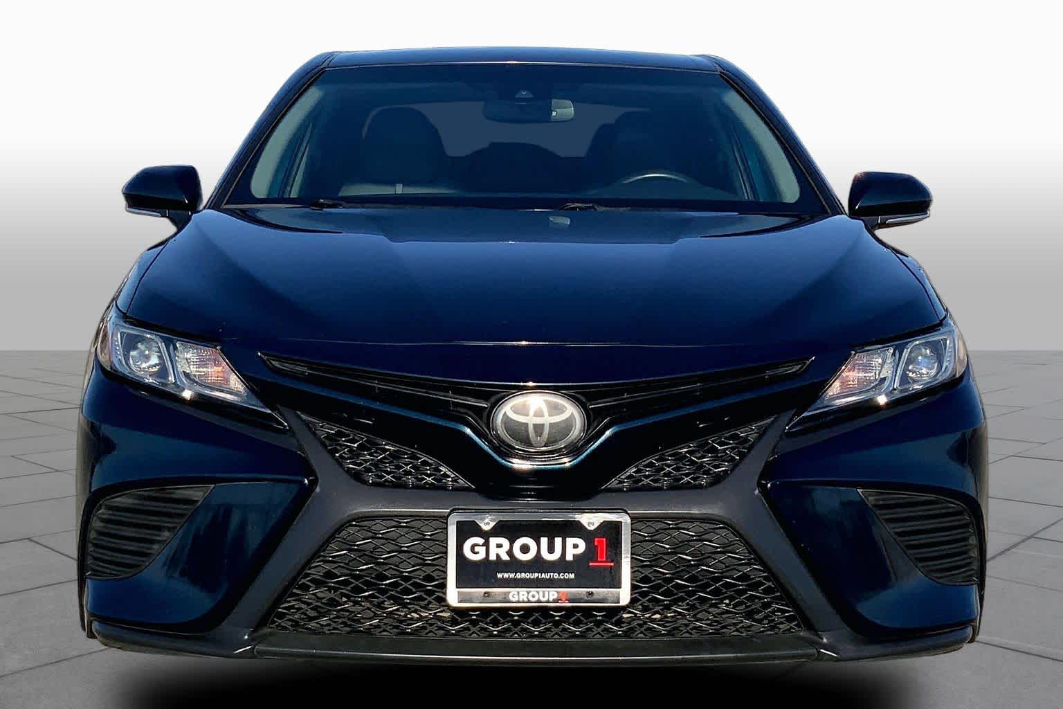 2018 Toyota Camry SE Galactic Aqua Mica at AutoNation Toyota Gulf Fwy