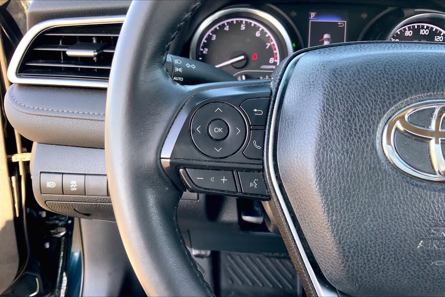 2018 Toyota Camry SE Galactic Aqua Mica at AutoNation Toyota Gulf Fwy