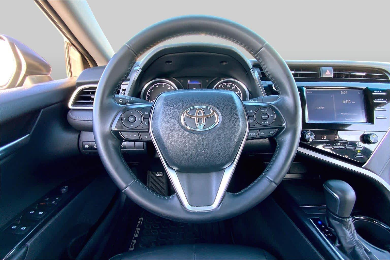 2018 Toyota Camry SE Galactic Aqua Mica at AutoNation Toyota Gulf Fwy