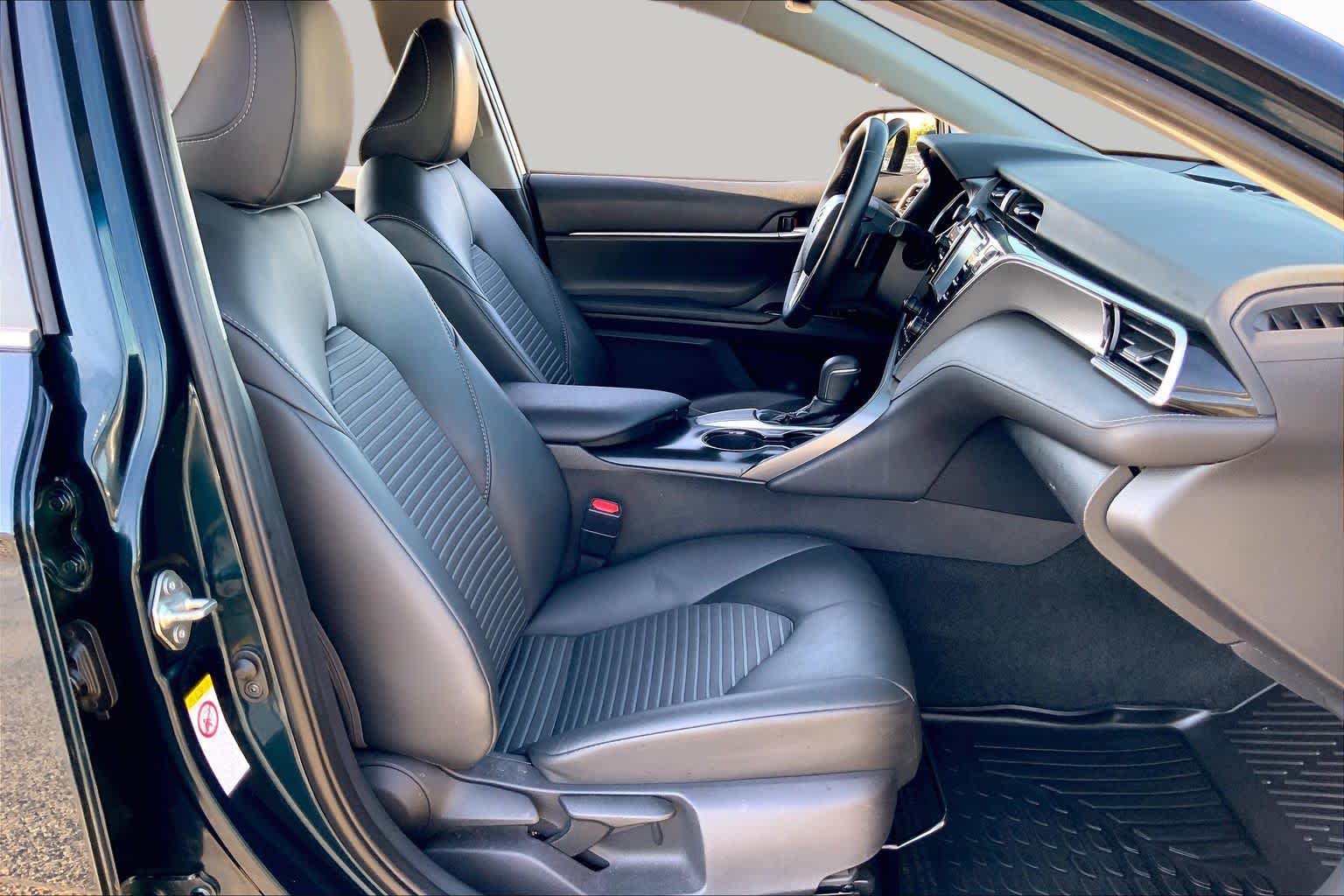 2018 Toyota Camry SE Galactic Aqua Mica at AutoNation Toyota Gulf Fwy