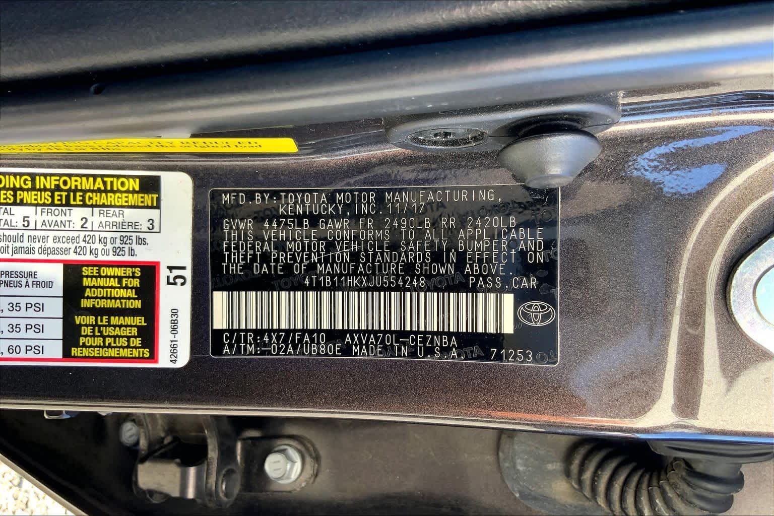 2018 Toyota Camry photo 36 of 36