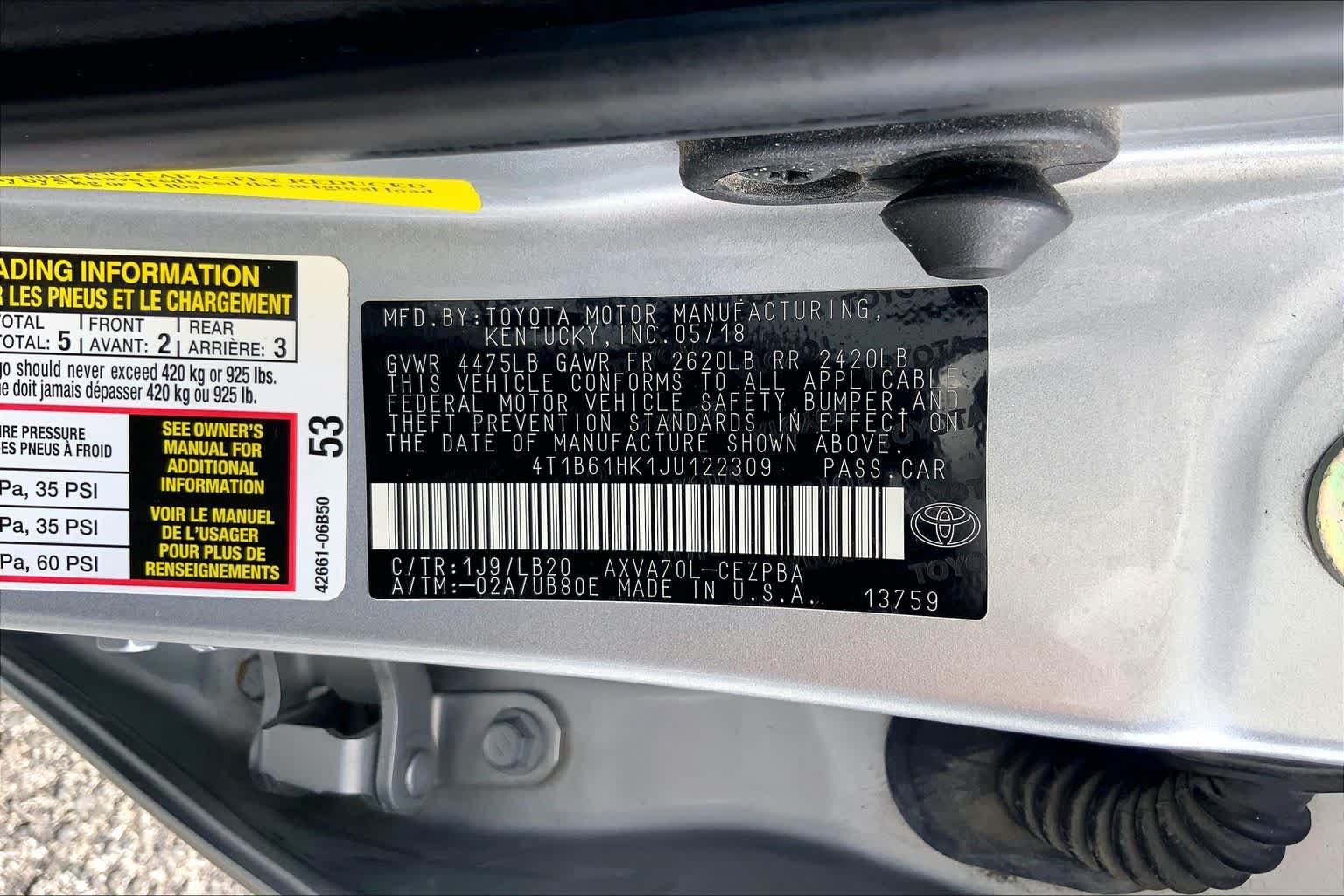 2018 Toyota Camry photo 34 of 34