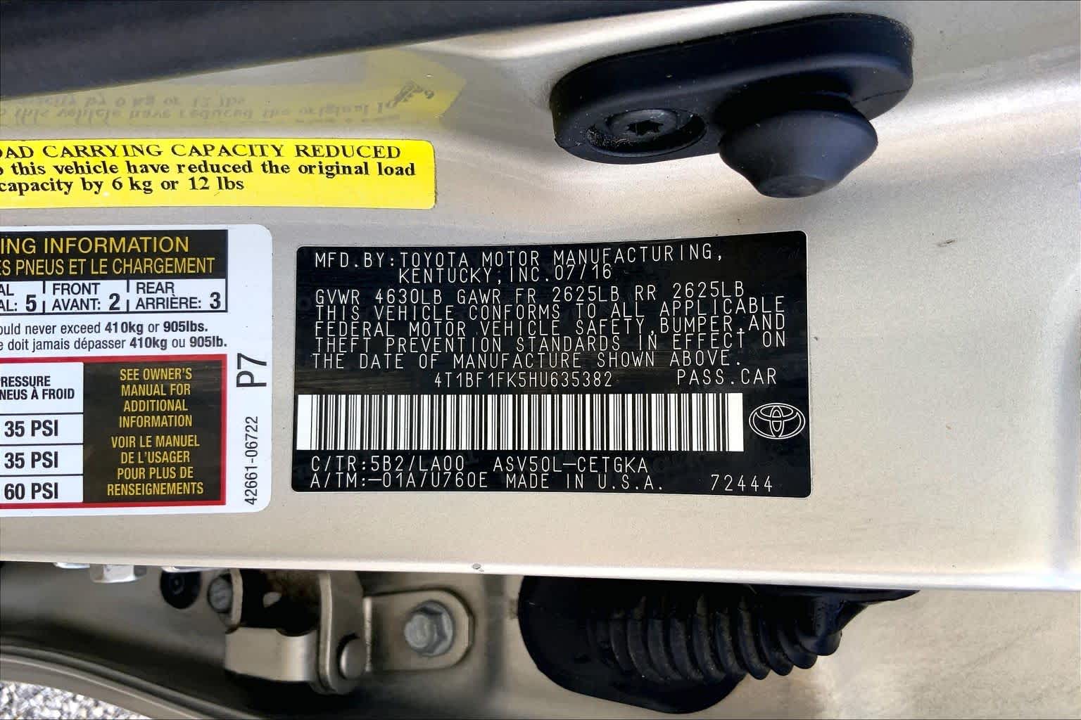 2017 Toyota Camry XLE Creme Brulee Mica at Group 1 Toyota Southwest