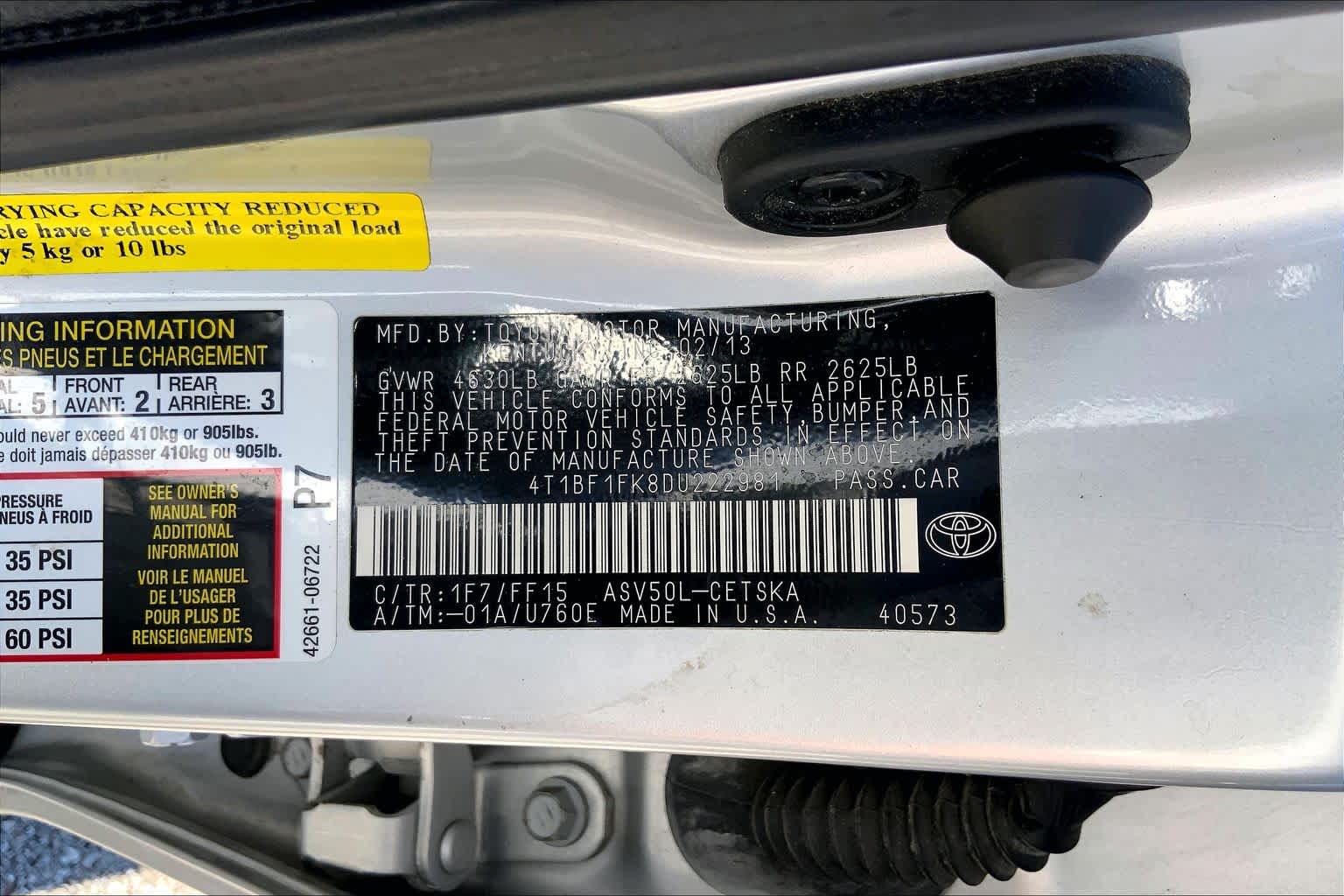2013 Toyota Camry photo 35 of 35