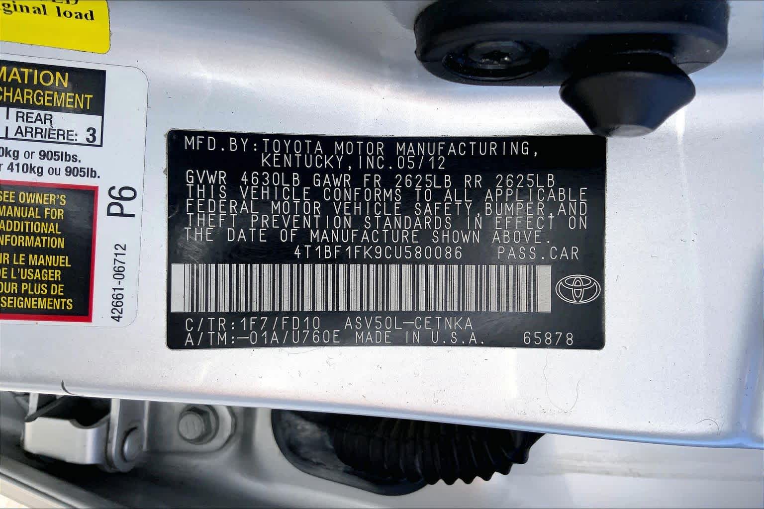 2012 Toyota Camry LE Classic Silver Metallic at Friendly Ford Crosby
