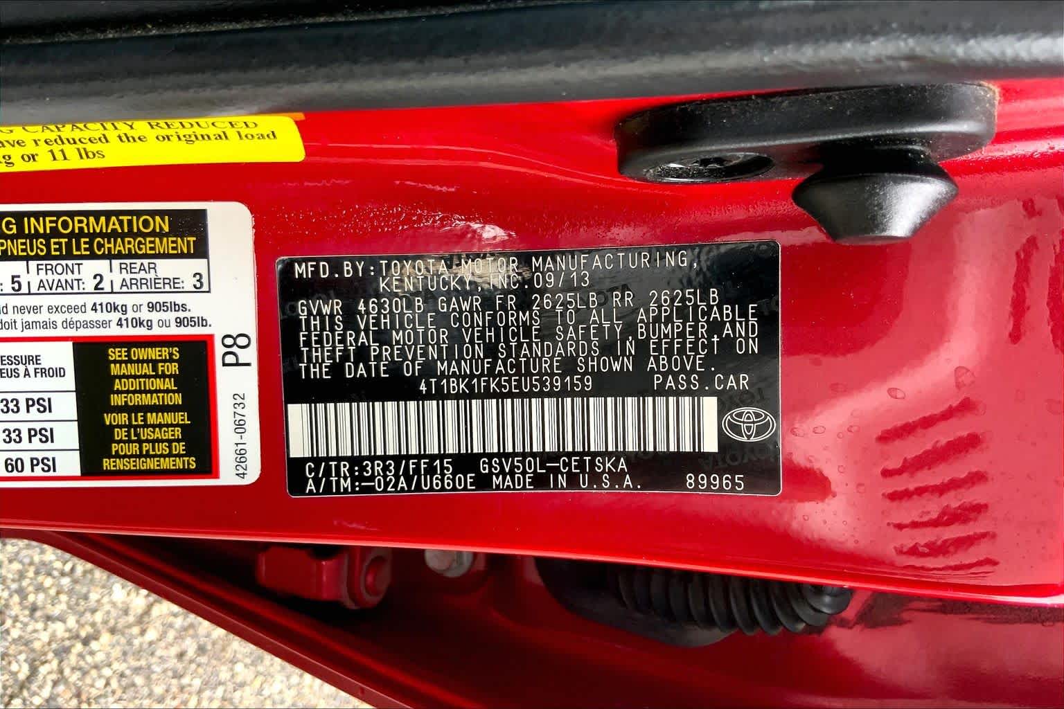2014 Toyota Camry SE Barcelona Red Metallic at Lexus Southwest Houston
