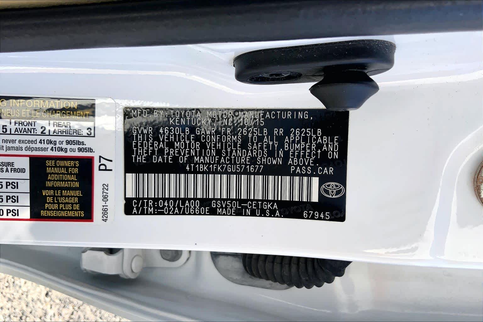 2016 Toyota Camry photo 36 of 36