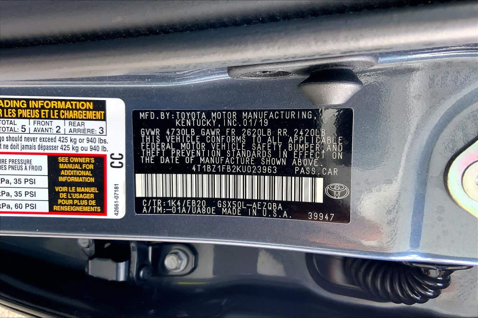 2019 Toyota Avalon XSE Harbor Gray Metallic at Group 1 Toyota Southwest