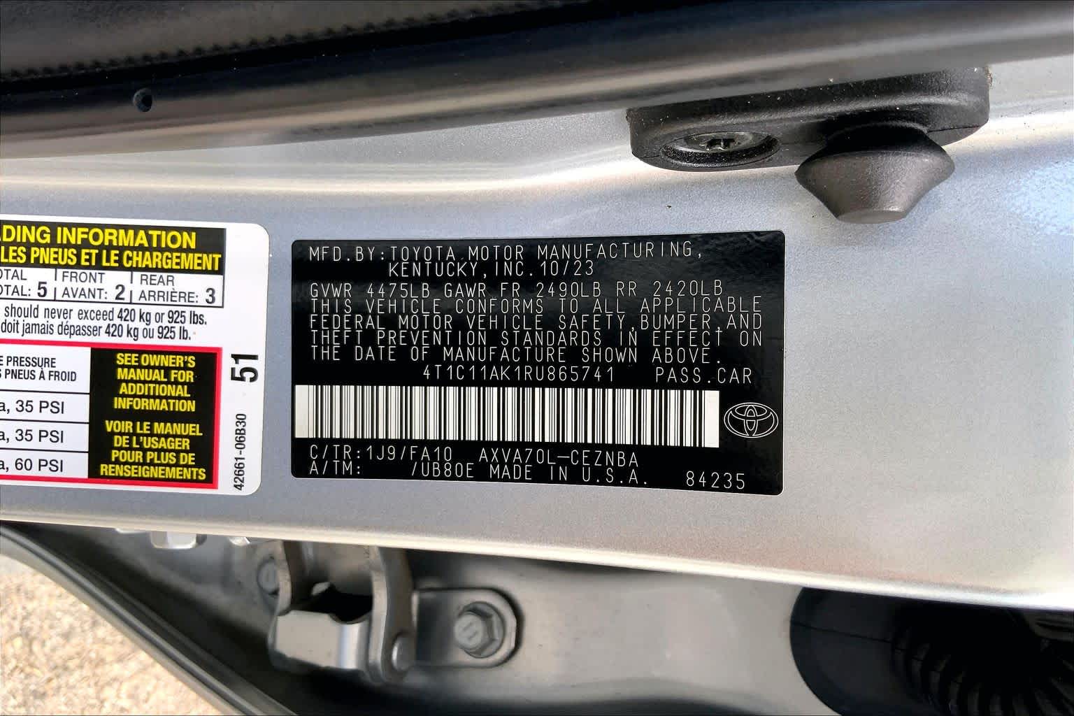 2024 Toyota Camry LE Celestial Silver Metallic at AutoNation Chevrolet Gulf Fwy