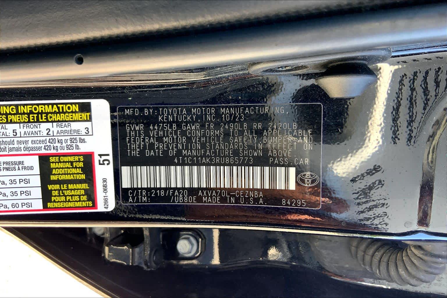 2024 Toyota Camry LE Midnight Black Metallic at Group 1 Toyota Southwest