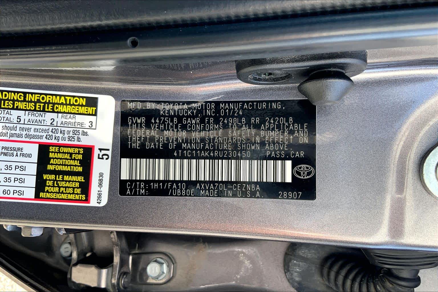 2024 Toyota Camry LE Predawn Gray Mica at Lexus of Clear Lake