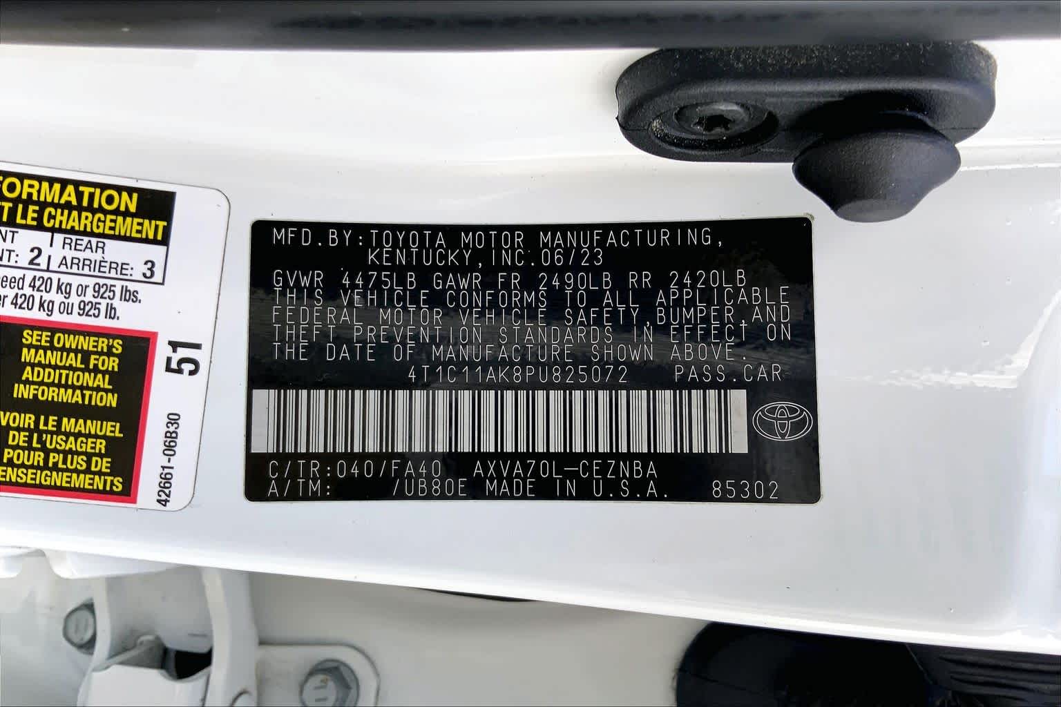 2023 Toyota Camry LE Ice Cap at Group 1 Toyota Southwest