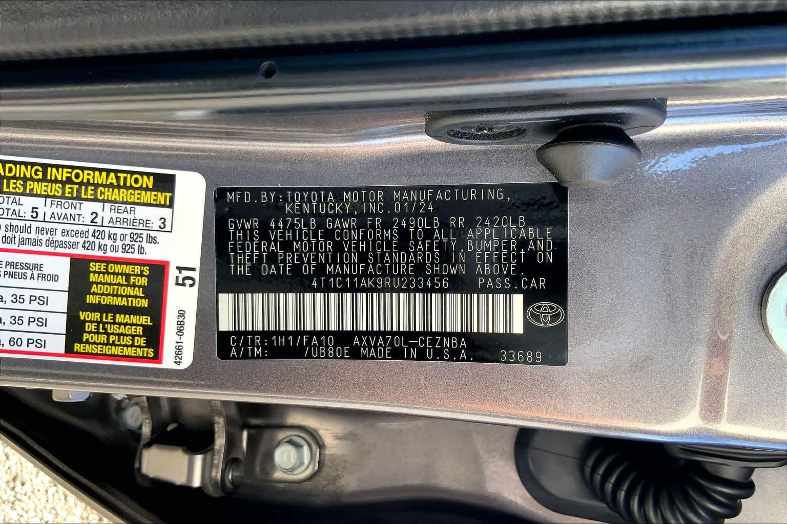 2024 Toyota Camry LE Predawn Gray Mica at HGreg Houston