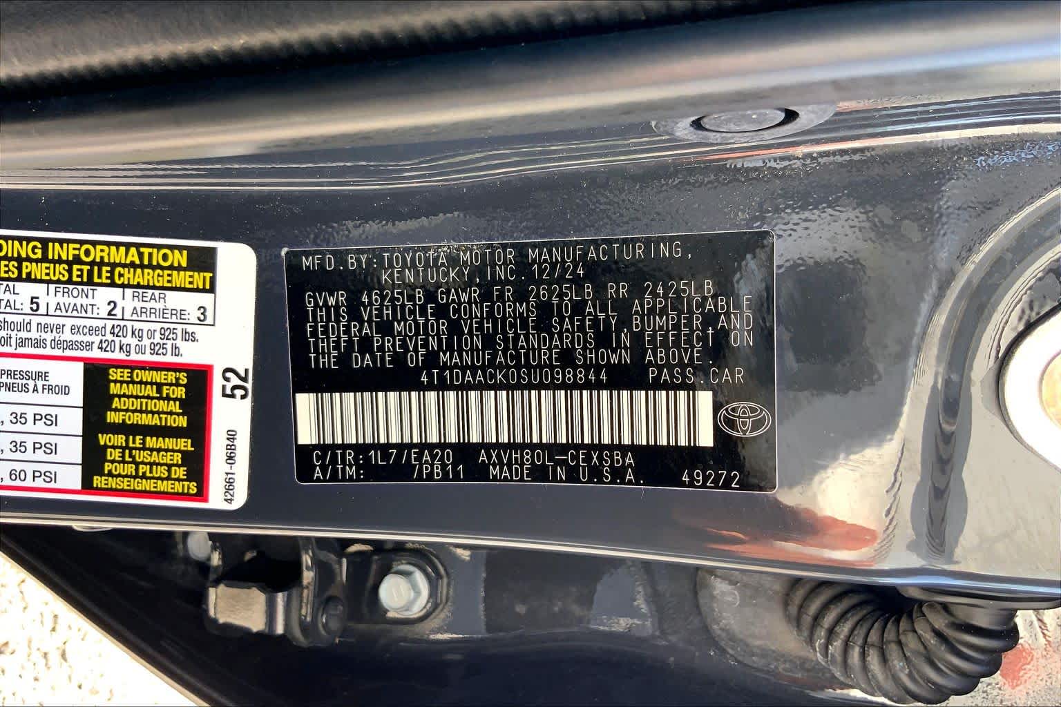 2025 Toyota Camry SE Underground at Sterling McCall Nissan