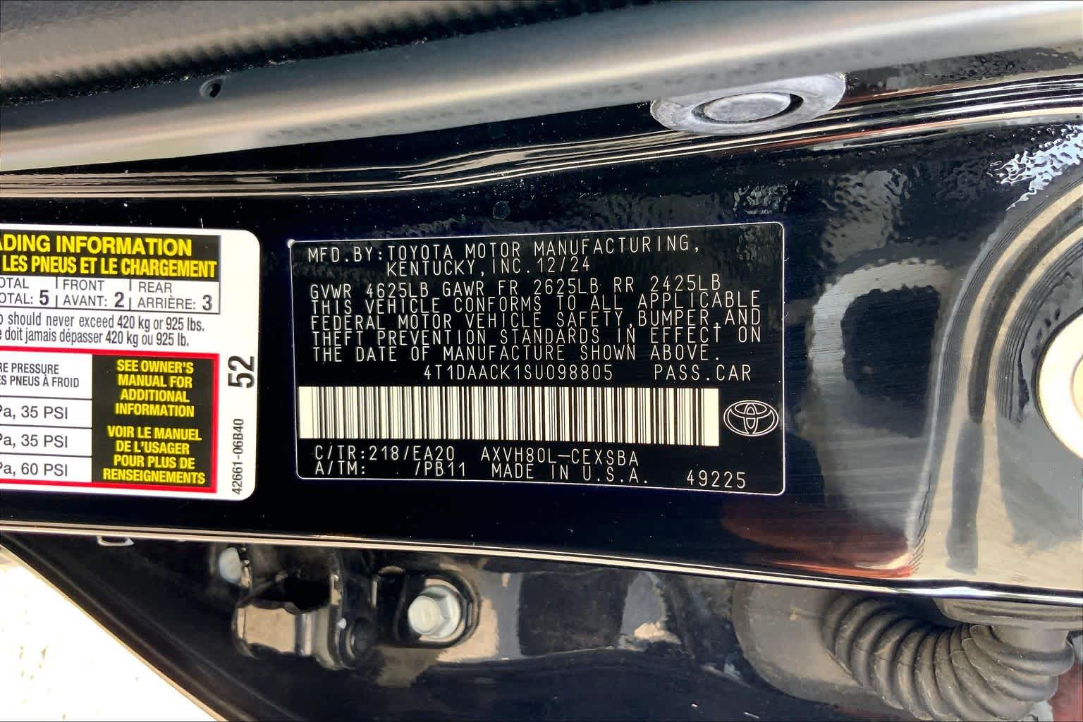 2025 Toyota Camry SE Midnight Black Metallic at Sterling McCall Nissan