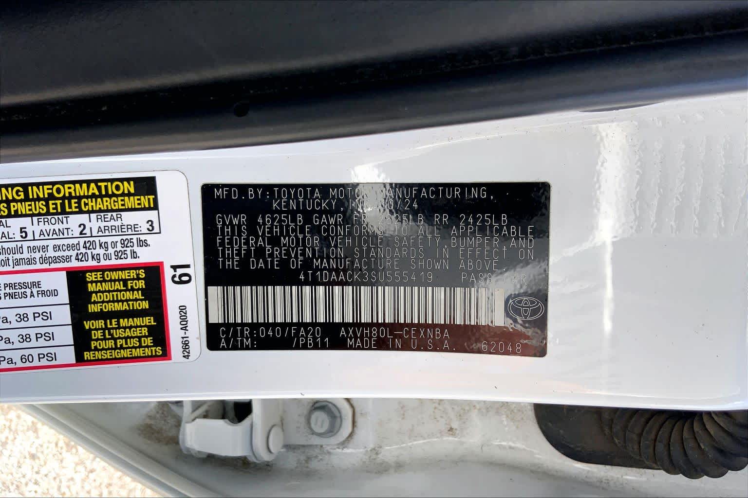 2025 Toyota Camry LE Ice Cap at Group 1 Toyota Southwest