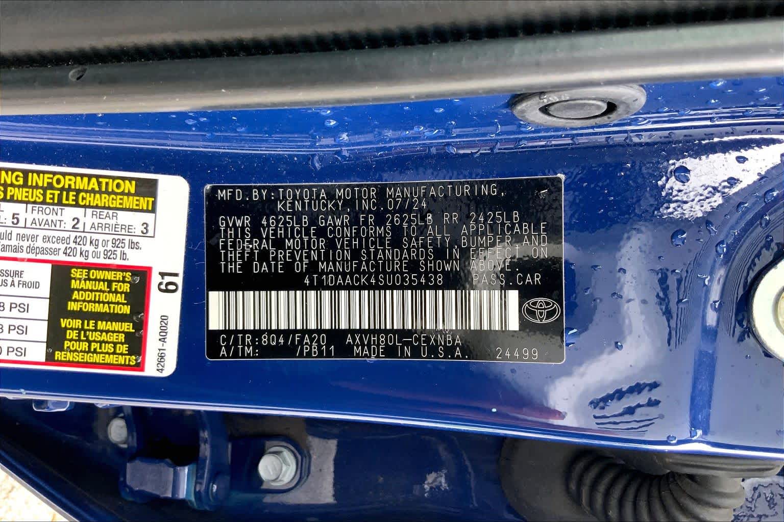 2025 Toyota Camry LE Reservoir Blue at Group 1 Toyota Southwest