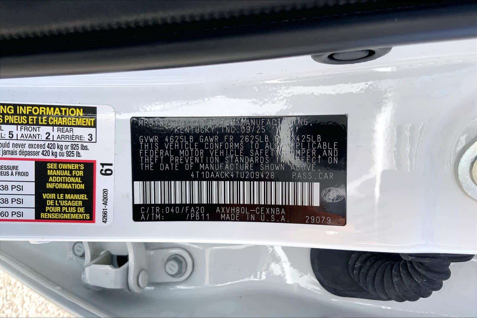 2026 Toyota Camry LE Ice Cap at Group 1 Toyota Southwest