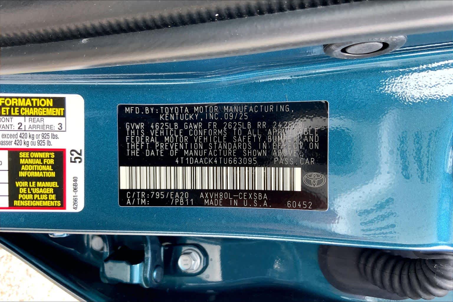 2026 Toyota Camry SE Ocean Gem at Davis Chevrolet
