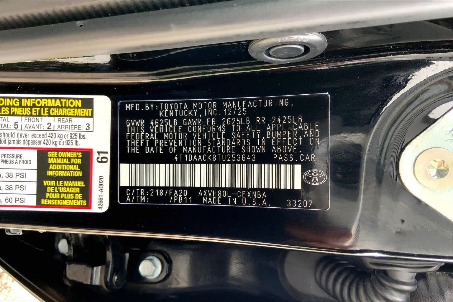 2026 Toyota Camry LE Midnight Black Metallic at Group 1 Toyota Southwest