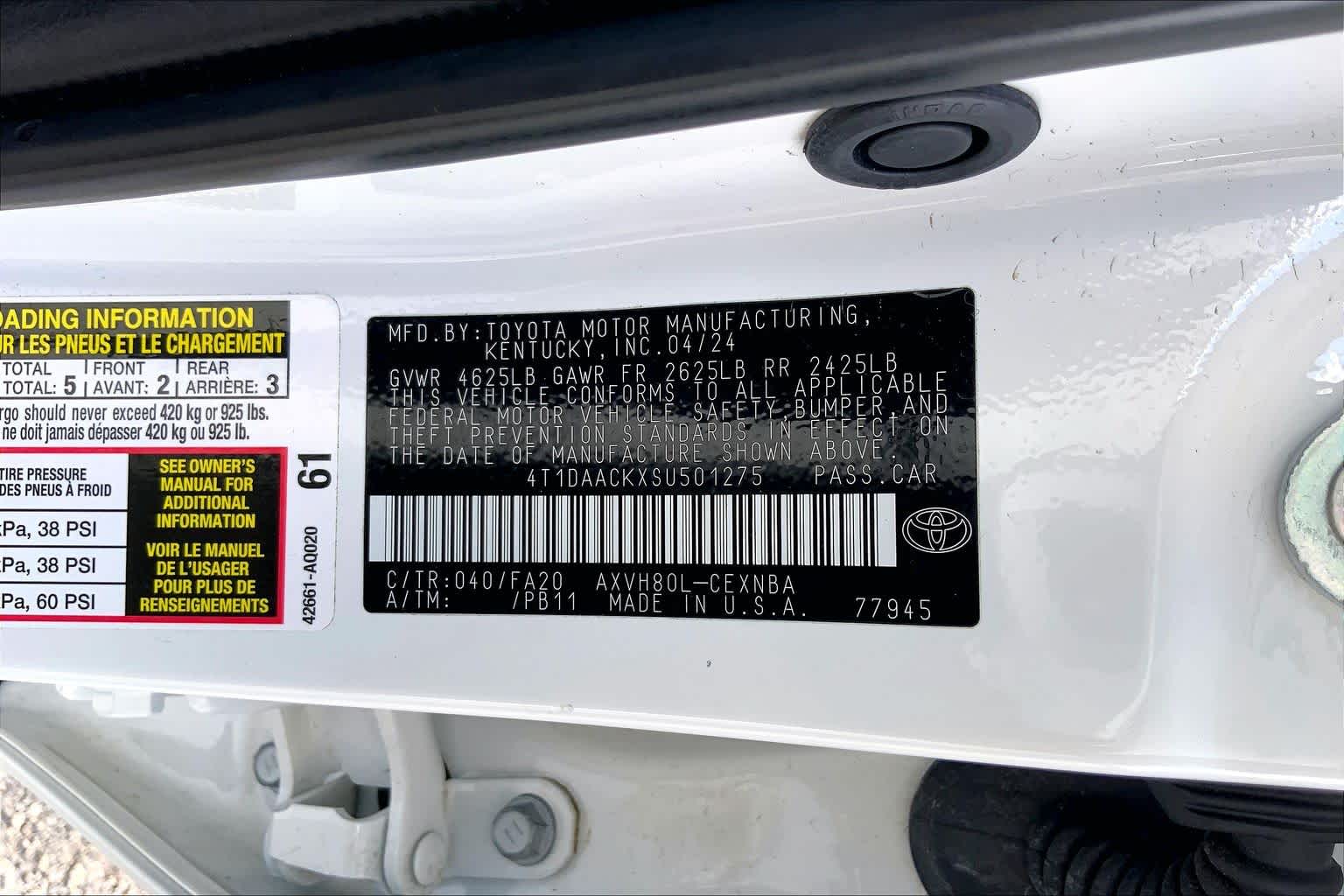2025 Toyota Camry LE Ice Cap at Group 1 Toyota Southwest