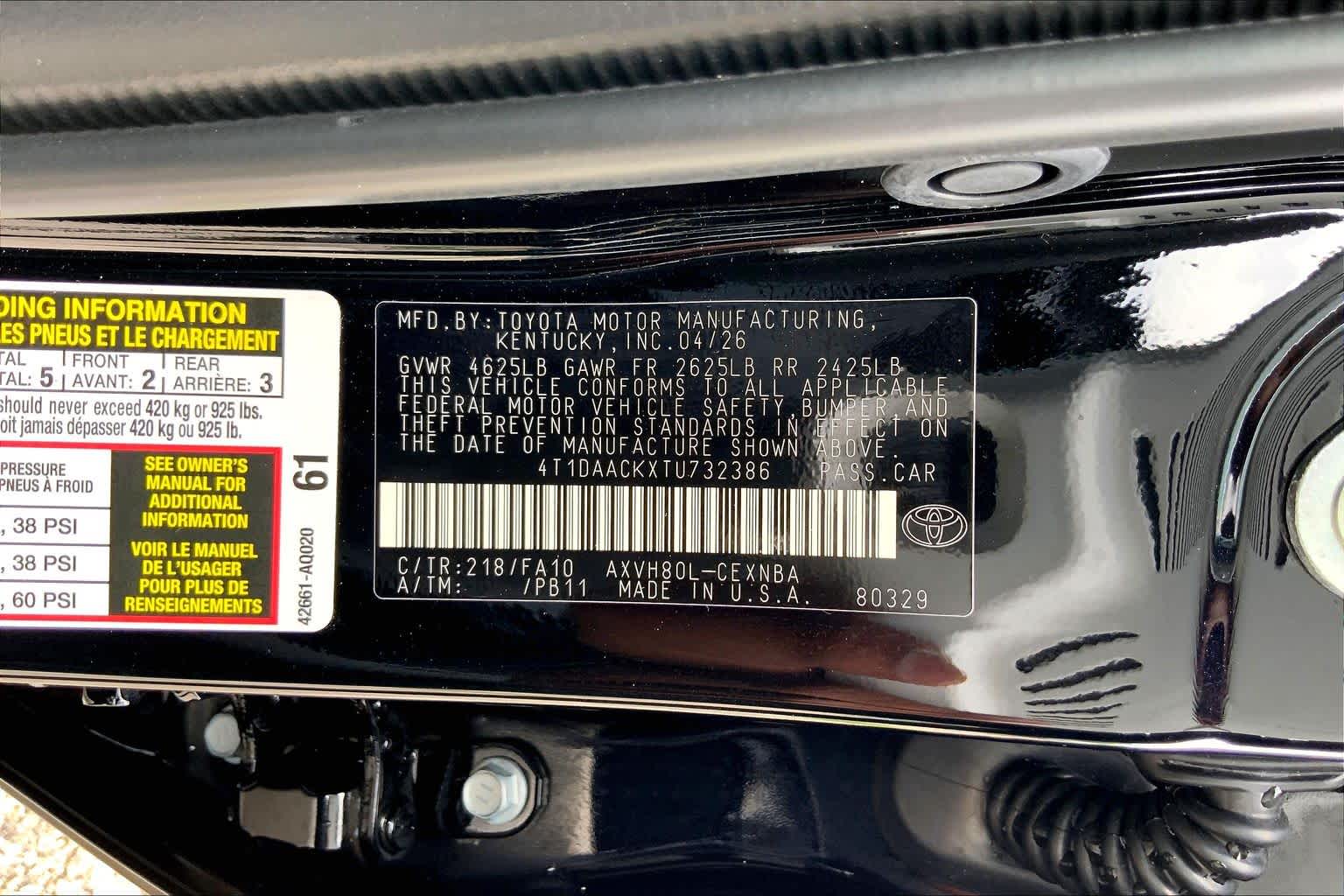 2026 Toyota Camry LE Midnight Black Metallic at AutoNation USA Houston