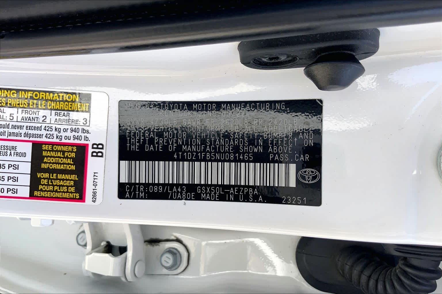 2022 Toyota Avalon Limited Wind Chill Pearl at Group 1 Toyota Southwest