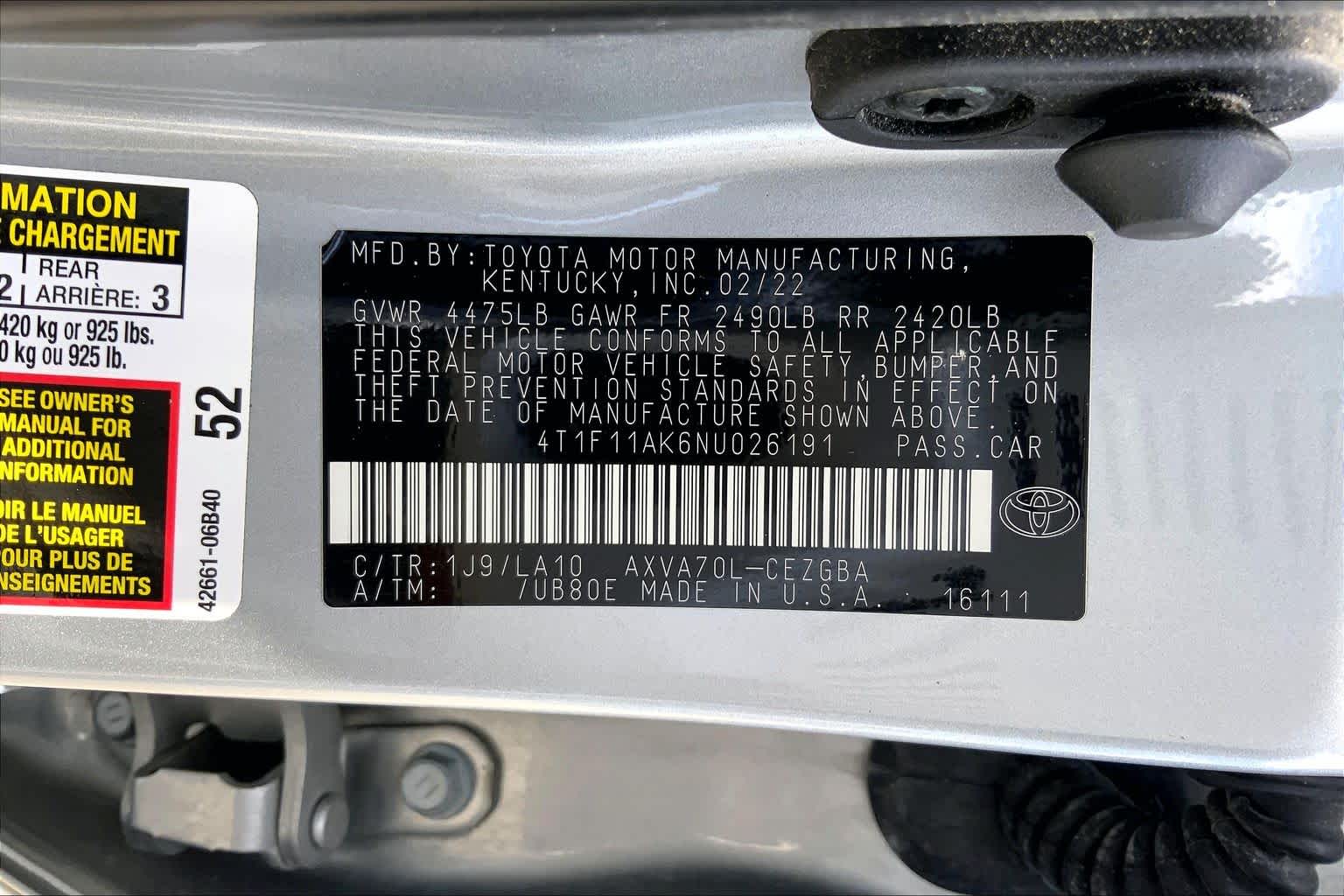 2022 Toyota Camry XLE Celestial Silver Metallic at Group 1 Toyota Southwest