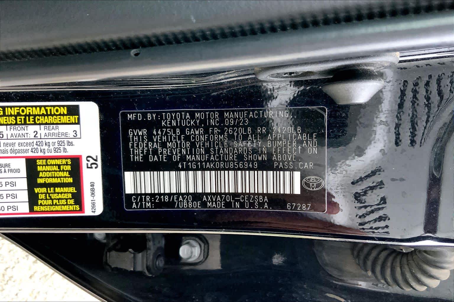2024 Toyota Camry SE Midnight Black Metallic at Group 1 Toyota Southwest