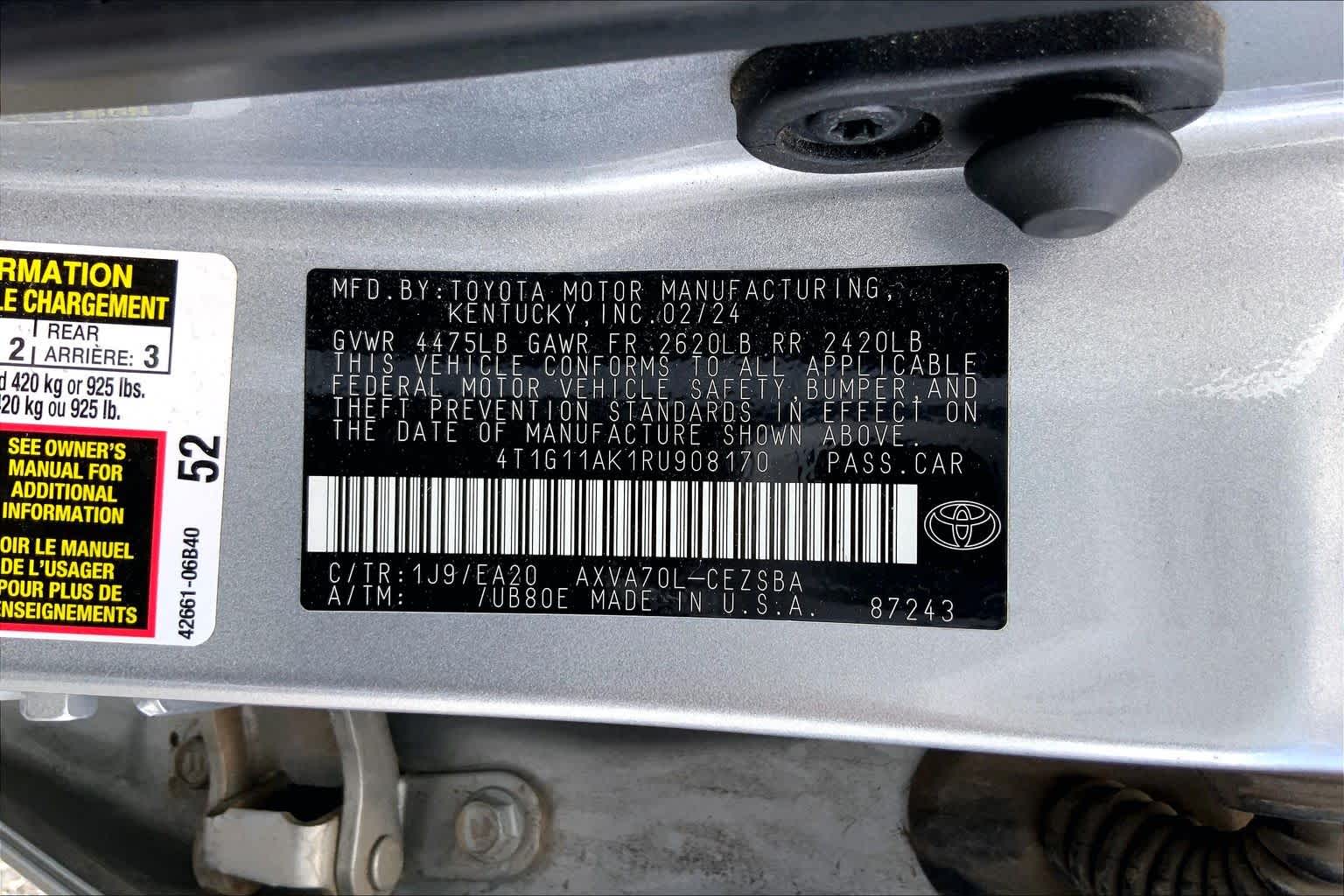 2024 Toyota Camry SE Celestial Silver Metallic at Group 1 Toyota Southwest