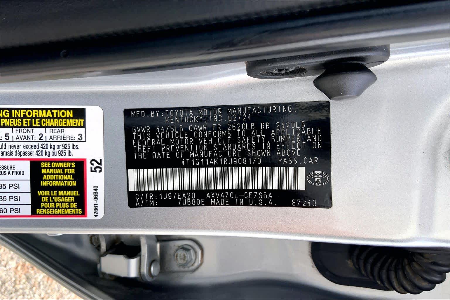 2024 Toyota Camry SE Celestial Silver Metallic at HGreg Houston