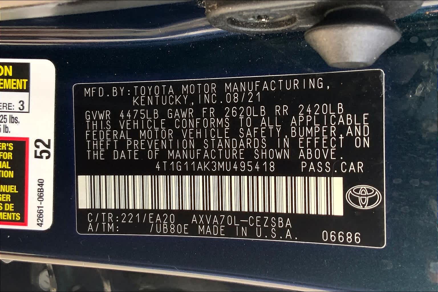 2021 Toyota Camry SE Galactic Aqua Mica at Group 1 Toyota Southwest
