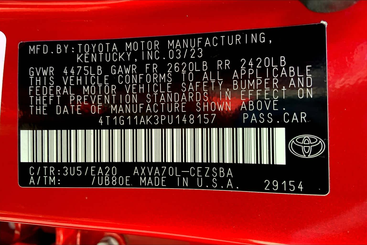 2023 Toyota Camry SE Supersonic Red at Group 1 Toyota Southwest