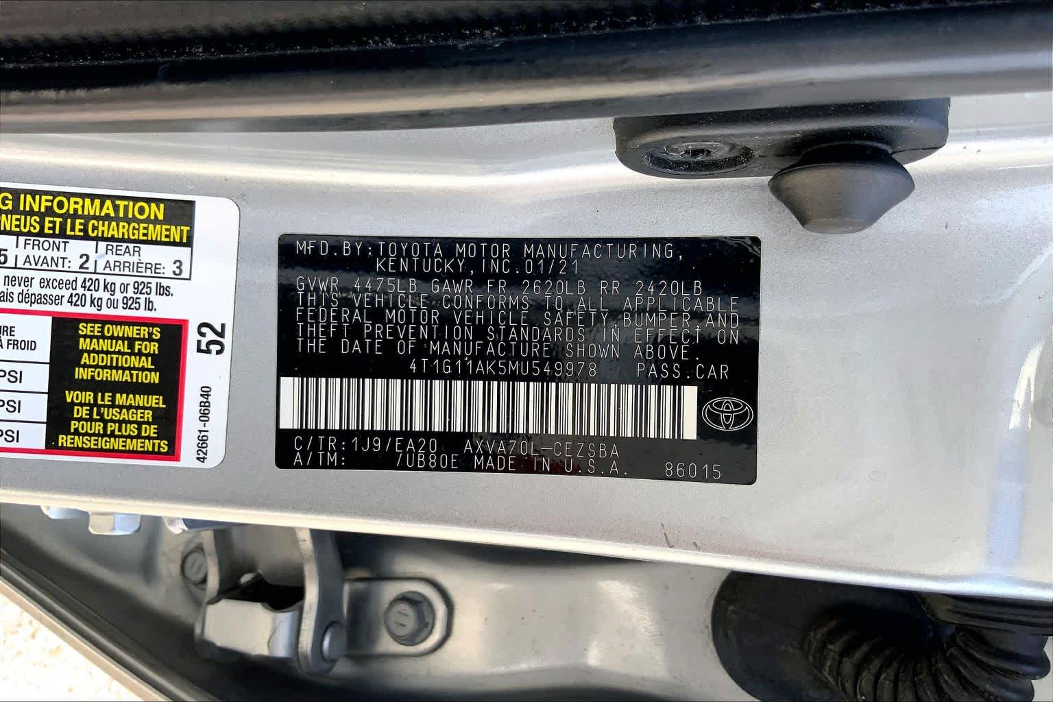 2021 Toyota Camry SE Celestial Silver Metallic at Sterling McCall Nissan