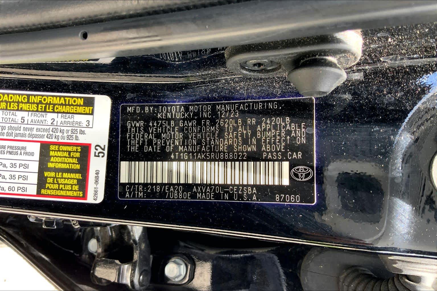2024 Toyota Camry SE Midnight Black Metallic at HGreg Houston