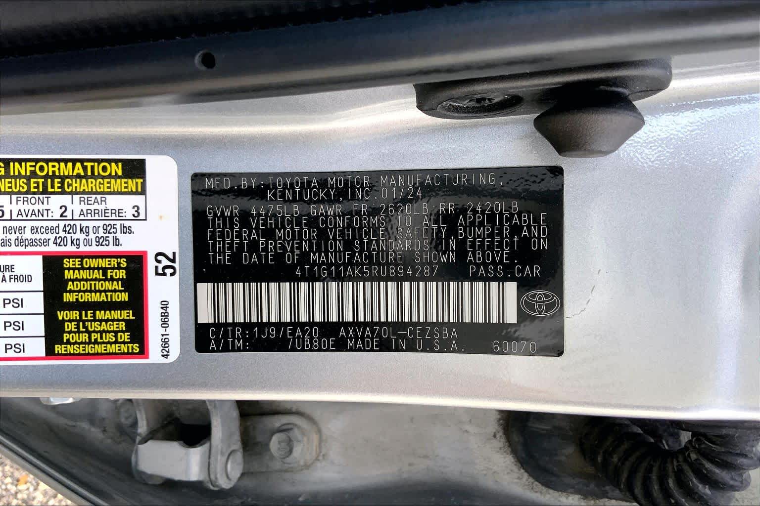 2024 Toyota Camry SE Celestial Silver Metallic at Group 1 Toyota Southwest