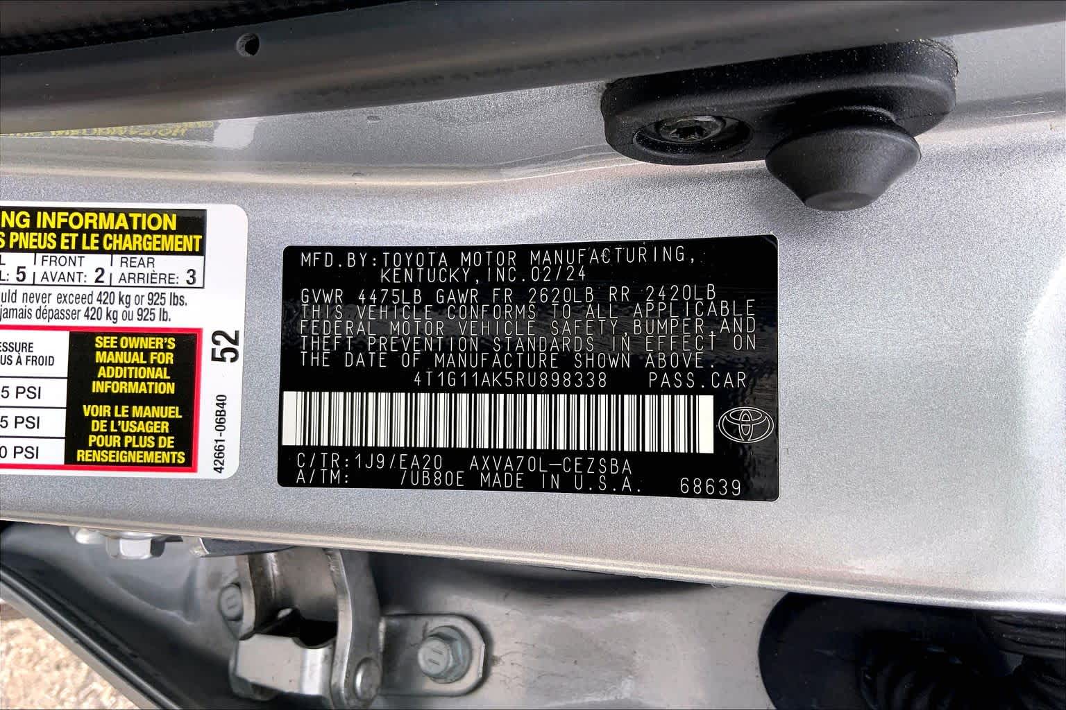 2024 Toyota Camry SE Celestial Silver Metallic at Group 1 Toyota Southwest
