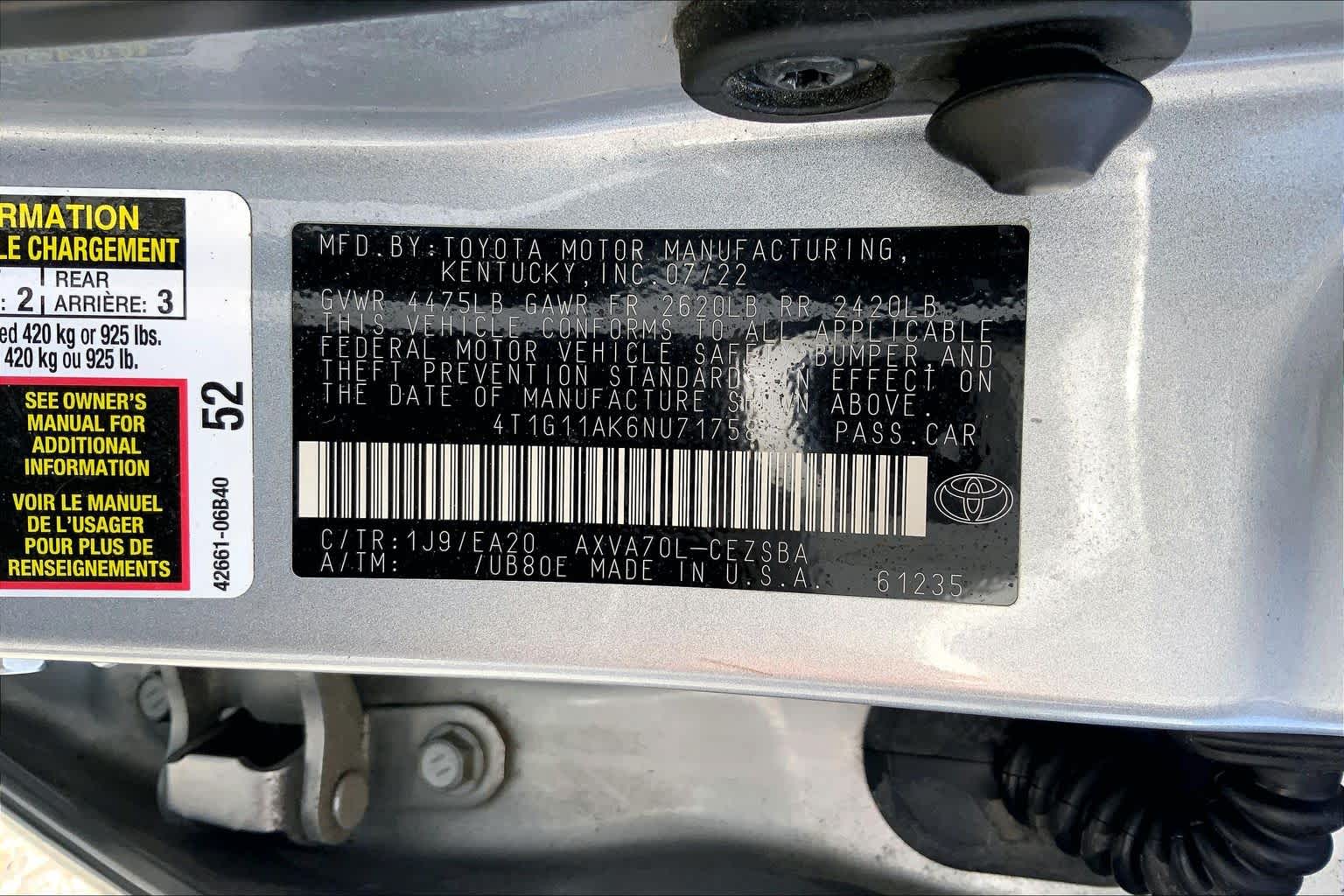 2022 Toyota Camry SE Celestial Silver Metallic at Group 1 Toyota Southwest
