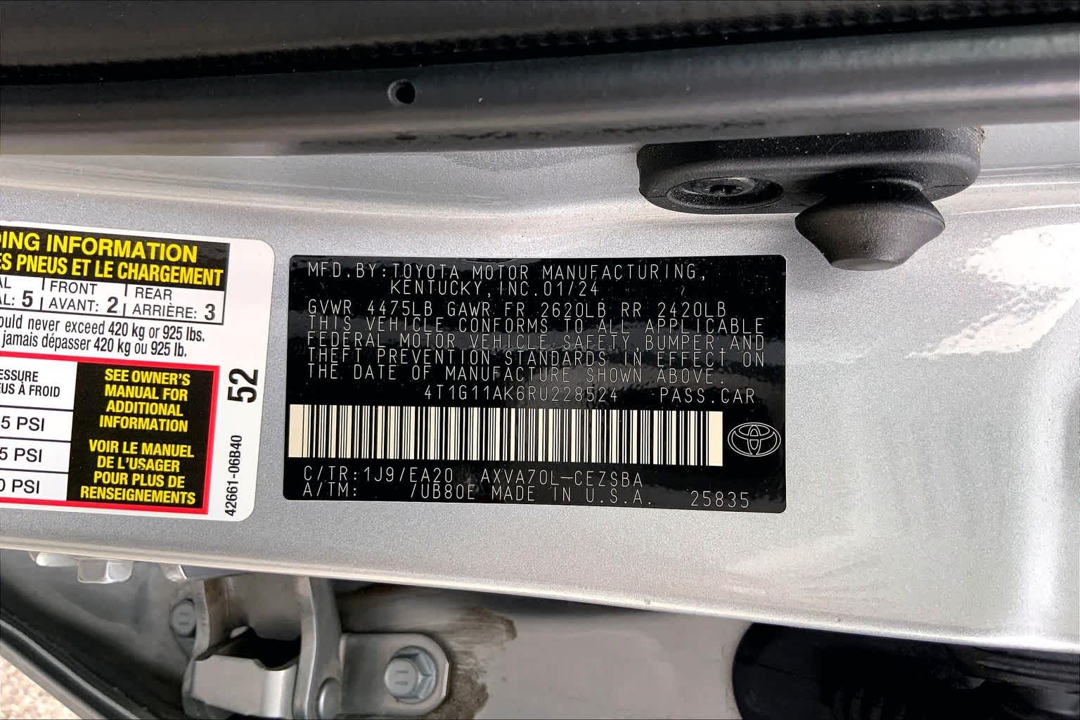 2024 Toyota Camry SE Celestial Silver Metallic at AutoNation Toyota Gulf Fwy